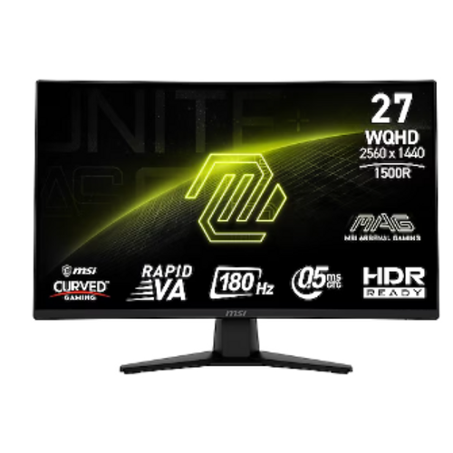 MSI 27 MAG 274CQF 2560x1440 (WQHD) CURVE 1500R RAPID VA 180HZ 0.5MS (GTG) ADAPTIVE-SYNC SIYAH GAMING MONITOR