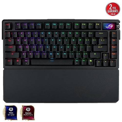 ASUS ROG AZOTH EXTREME NX SNOW KABLOSUZ AL�M�NYUM KARBON F�BER �ASE RGB GAMING KLAVYE