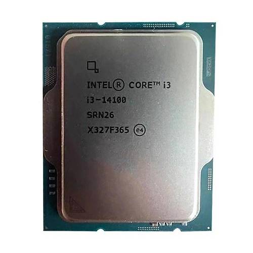 INTEL CORE i3 14100 17MB 4�ekirdekli O-B UHD VGA 1700p 58w Kutusuz+Fans�z