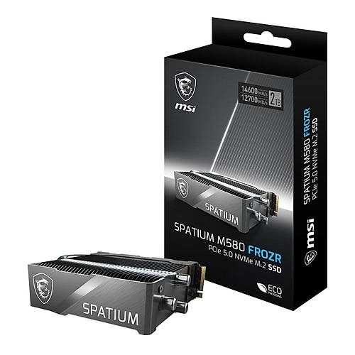 MSI Spatium M580 FROZR So�utuculu 2TB PCIe 5. M.2