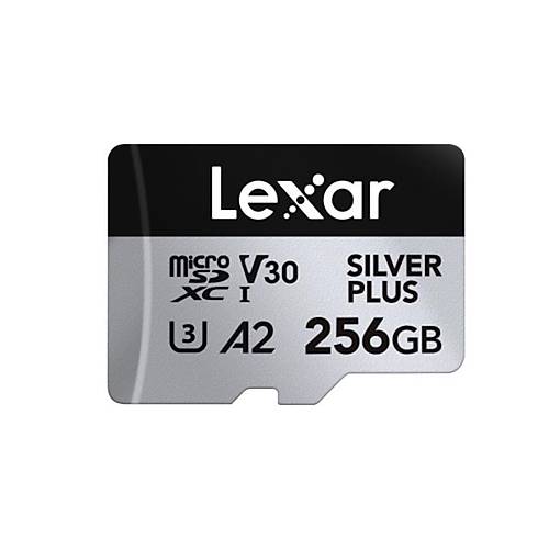 LEXAR 256GB LMSSIPL256G-BNANG MICROSD HIGH-PERFORMANCE SILVER PLUS MICROSDXC UHS-I UP TO 205MB-S READ 150MB-S WRITE C10 A2 V30 U3