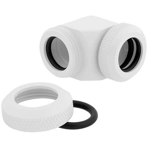 Corsair CX-9052027-WW Fitting (hard tube),XF Hardline 2-pack (90� Angled 12mm OD compression; glossy white)
