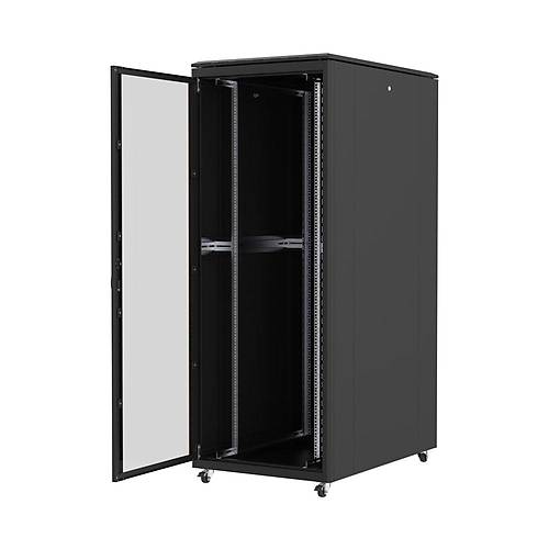 Ager 26U 600X800Mm Dikili Tip Siyah Kabinet Vega Basic Ag-Vb26U6080S1 Cam Kapak