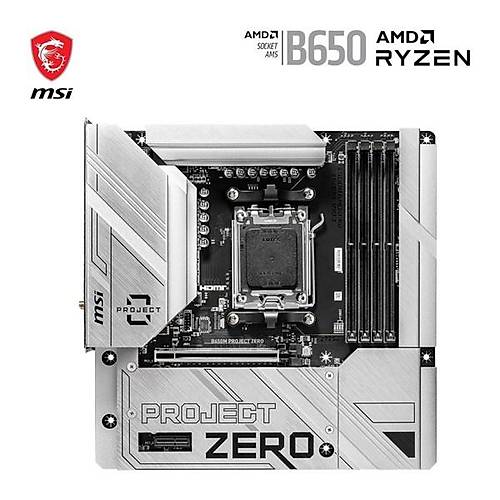 Ms� B650M Project Zero W�f�-6E Ddr5 Hdm�-Dp Pc�e 4.0 Am5 Matx