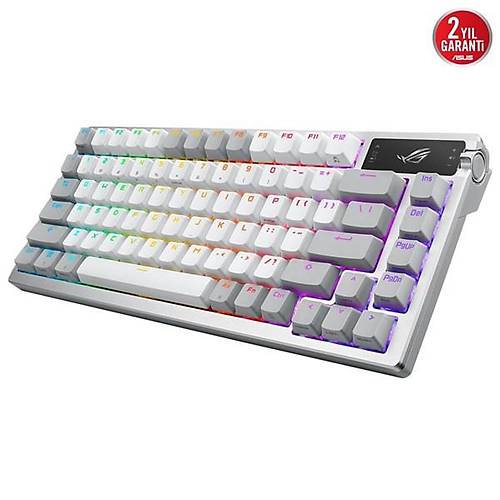 ASUS ROG Azoth ROG NX Snow Switch RGB Kablosuz T�rk�e Mekanik Beyaz Gaming Klavye