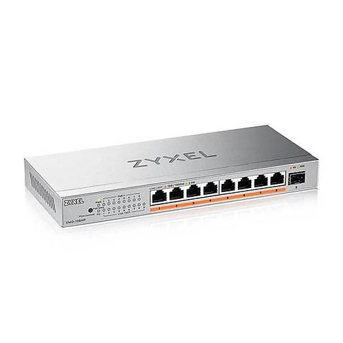 ZYXEL 8port XMG-108HP 2.5 GIGABIT 1-SFP 10GBE 100W Y�NET�LEMEZ POE SWITCH