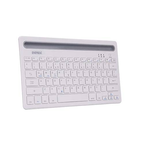 Everest Kb-Bt82 Q Kablosuz Beyaz-Gm Mac-Win-Android-Ios Uyumlu Bluetooth Ultra nce