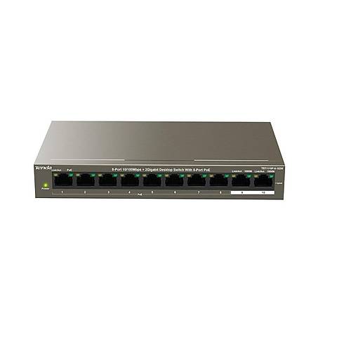 Tenda 10Port 102W Full Poe Tef1110P-8-102W 10/100/ 2X1000 Ynetilemez Switch Masast