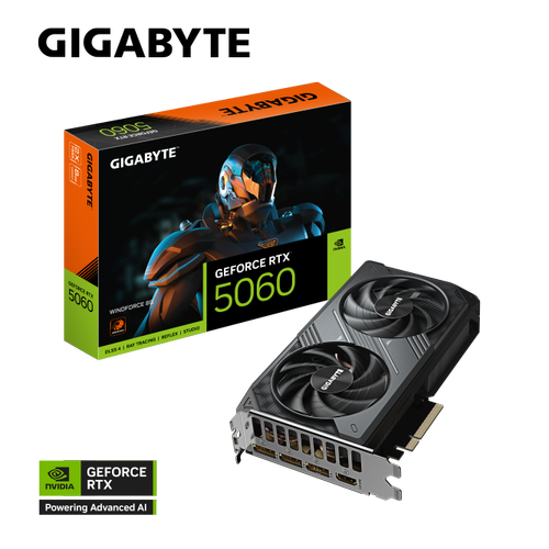 GIGABYTE RTX5060 GV-N5060WF2-8GD 8GB Nvidia RTX5060 GDDR7 128bit HDMI 3xDP 16x Ekran Kart