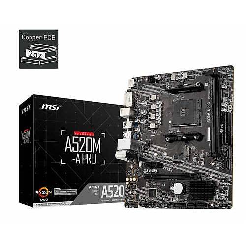 Ms A520M-A Pro Ddr4 3200Mhz Hdm Dv M.2 Usb 3.2 Matx Am4