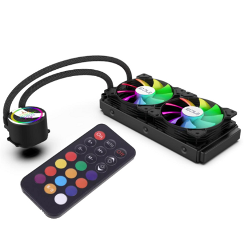 Inca Iss-02Xn Intel-Amd 2X120Mm Argb Led Fanl� Am5 Control Remote Cpu Liquid Cooler