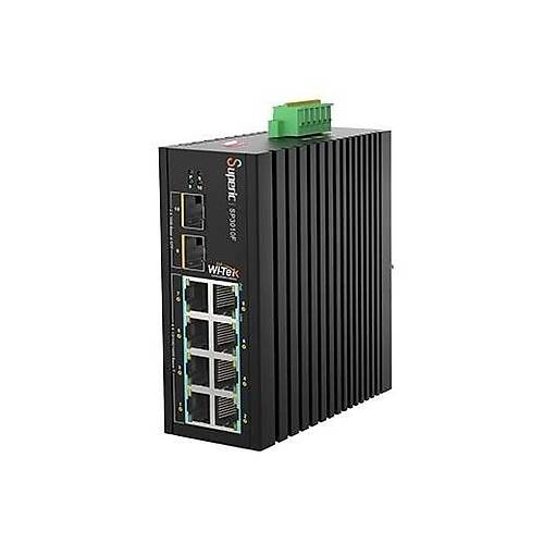 WI-TEK 8port 240w FULL PoE WI-SP3010F 8GE GIGABIT 2X SFP Ynetilemez Endstriyel Switch