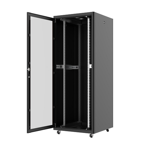 Ager 26U 800X800Mm Dikili Tip Siyah Kabinet Vega Basic Ag-Vb26U8080S1 Cam Kapak