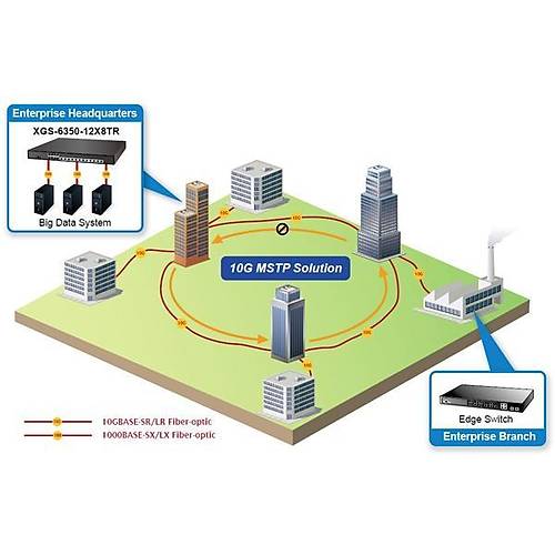 Planet Pl-Xgs-6350-12X8Tr  Layer 3 Y�netilebilir Switch (Layer 3 Managed Switch)
