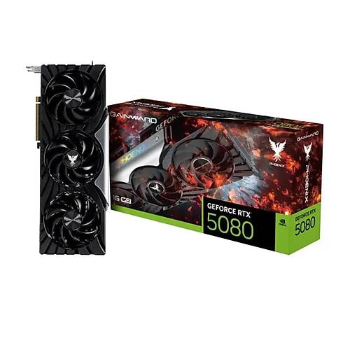 Gainward GeForce RTX5080 Phoenix 16GB GDDR7 256bit Gaming Krmz Kutu Ekran Kart