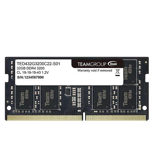 Team 32Gb Ddr4 3200Mhz Cl22 Notebook Ram Ted432G3200C22-S01