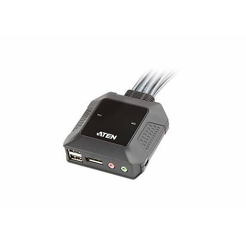 Aten Aten-Cs22Dp  2 Port Usb Displayport Kvm (Keyboard/Video Monitor/Mouse) Switch