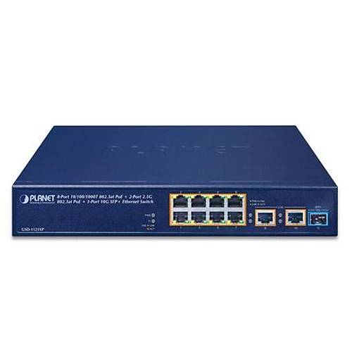 Planet Pl-Gsd-1121Xp 8-Port 10/100/1000T 802.3At Poe + 2-Port 2.5G 802.3At Poe + 1-Port 10G Sfp+ Ethernet Switch