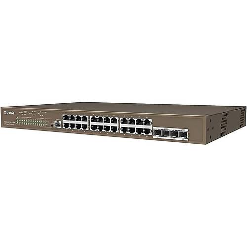 Tenda 24Port 410W Full Poe Teg5328P-24-410W G�gab�t 4X Sfp Y�netilebilir Switch Rackmount