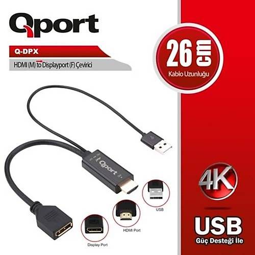 QPORT Q-DPX HDMI(M) TO DISPLAYPORT(F)��EV�R�C�