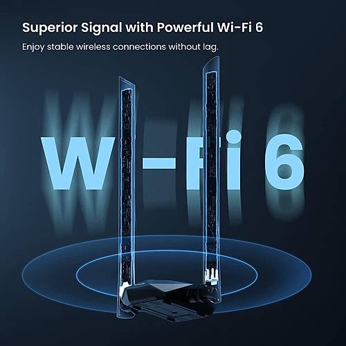 Tenda U18A Ax1800 Dual Band Wf-6 Usb 3.0 Kablosuz Adaptr