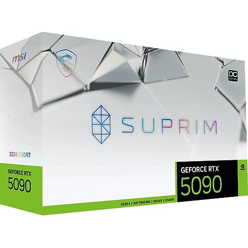 MSI VGA GEFORCE RTX 5090 32G SUPRIM OC RTX5090 32GB GDRR7 512B DX12 PCIE 5.0 X16 (3XDP 1XHDMI)
