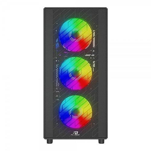 POWERBOOST PB-A700B 750W 80 + BRONZE MESH �N PANEL 4XRAINBOW FAN+USB3.0 GAMING ATX KASA SIYAH