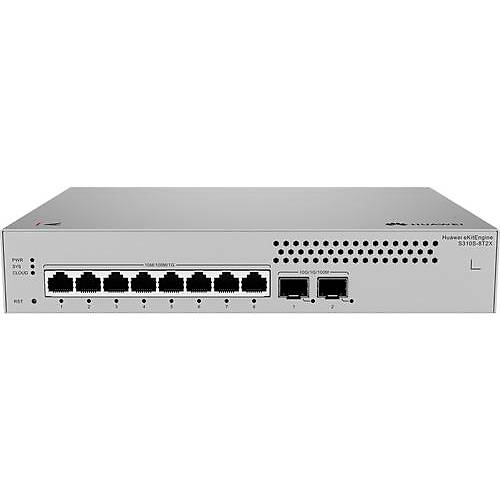 HUAWEI S310S 8T2X S310S 8T2X (8 10 100 1000BASE T PORTS 2 10GE SFP PORTS BUILT IN AC POWER FANLESS)
