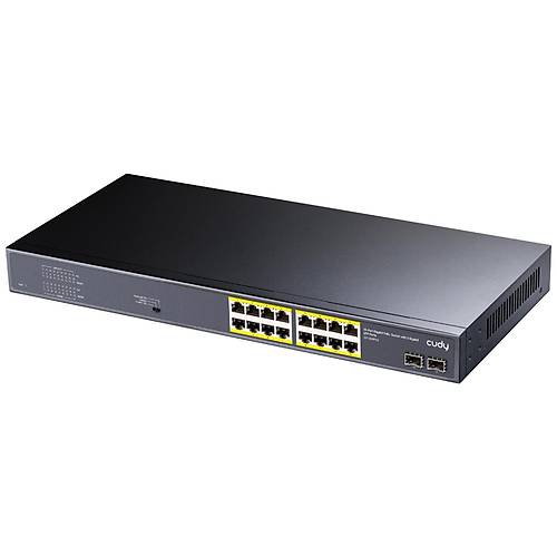 Cudy Gs1020Ps2 16 Port 10-100-1000 Ynetilemez 2 Sfp (1Gb) Rack Mount (16 Port Poe+) 200W Switch