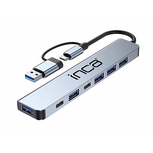 INCA IUTP-7T 7 Port X5 USB 3.0 + 2 Type-C Aluminyum �oklay�c�