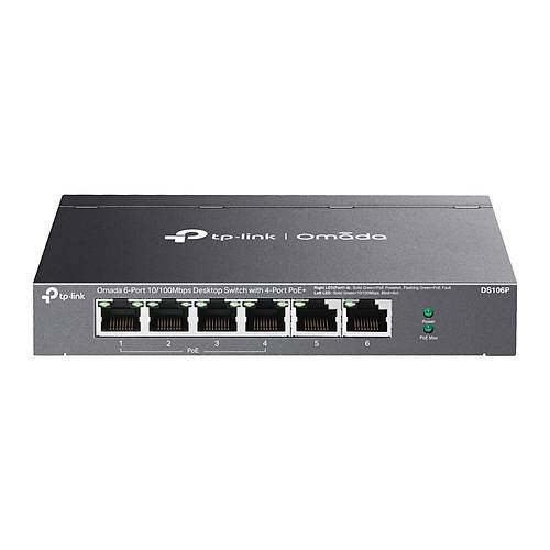TP-LINK DS106P 67W 6FE PoE Switch with 4port PoE 250m PoE, PoE Auto Recovery, Priority Mode, Metal, Desktop