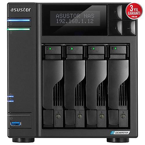 Asustor As6704T N5105 Celeron Qc- 4 Gb Ram- 4-Diskli Nas Server (Disksiz)