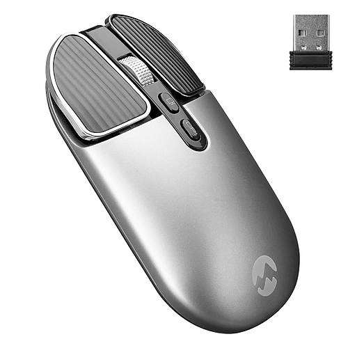 Everest Sm-620 2�n1 Bluetooth+2,4Ghz �arjl� Metalik Gri S�per Sessiz Mobil-Tv-Pc Destekli Kablosuz Mouse