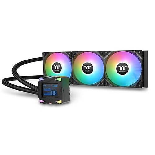 THERMALTAKE 360MM LA360-S LCD CL-W462-PL12SW-A AM5-1851P ARGB LED G�STERGEL� SIVI SO�UTMALI ��LEMC� FANI