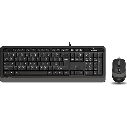 A4 Tech F1010 Usb Q Trk Optic Mouse Beyaz-Gri Standart Klavye   Mouse Set