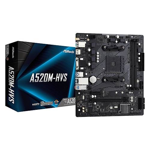 Asrock A520M-Hvs Ddr4 Hdm Pce 16X V4.0 Am4 Matx