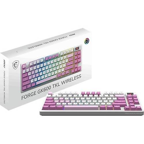 MSI FORGE GK600 TKL VİOLET MEKANİK GAMING KLAVYE