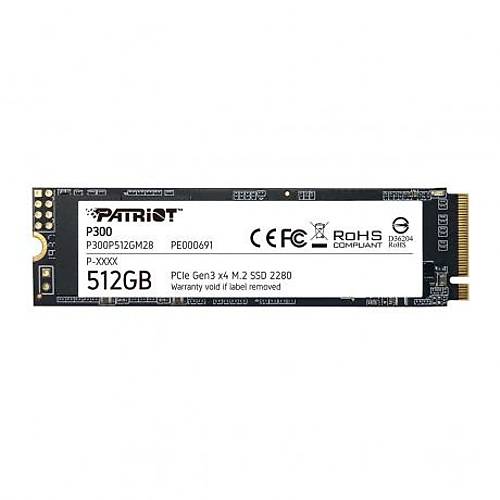 Patriot P300 512Gb 1700-1100Mb-S Nvme M.2 Ssd Disk (P300P512Gm28)