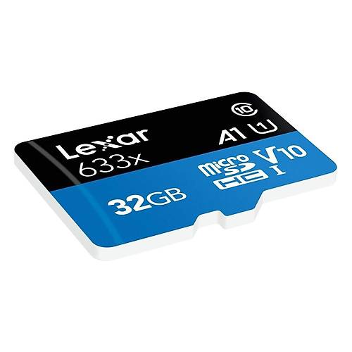 LEXAR 32GB LSDMI32GBB633A 633X M�CROSDHC UHS I WITH SD ADAPTER 100MB-S OKUMA 20MB-S YAZMA C10 A1 V10 U1