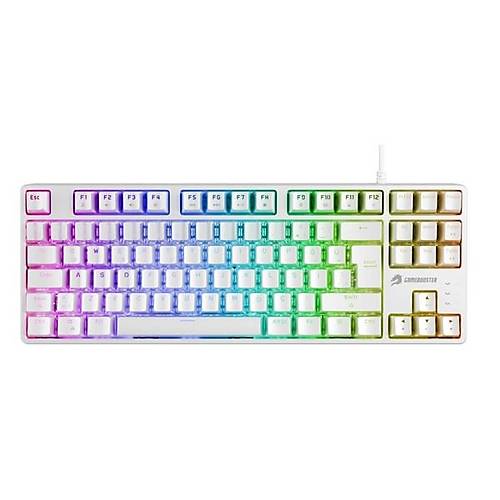 GAMEBOOSTER G23W Enigma TKL Rainbow Ayd�nlatmal� Red Switch Mekanik Beyaz Oyun Klavyesi