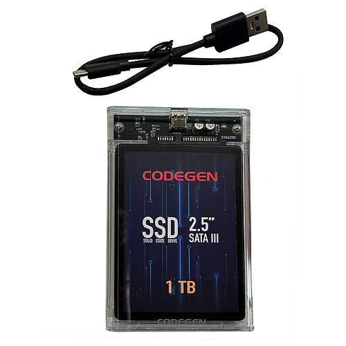 OEM 1TBSSDEXT2 CODEGEN 2.5" 1TB USB 3.0 Siyah Tanabilir SSD Harddisk