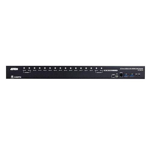 Aten Aten-Cs18216 16-Port Usb 3.0 4K Hdm Kvm Switch, Kabin Tipi, Kabin Montaj Kiti rn le Birlikte Gelir