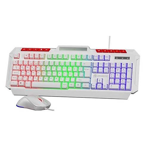 GAMEBOOSTER KM-11W Knight Beyaz Gaming Klavye Mouse Set