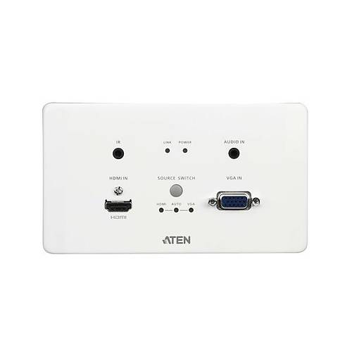 Aten Aten-Ve2812Aeut Hdm Ve Vga Hdbaset Vericisi Ab Duvar Plakas le
