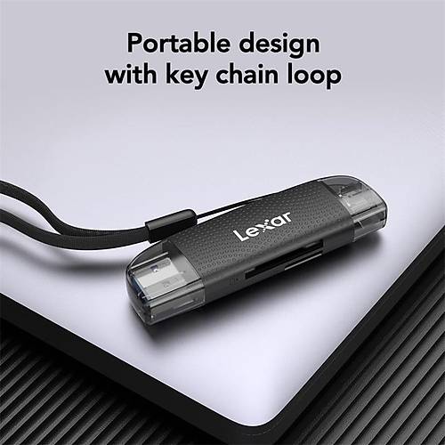 Lexar Lrw310X-Bnbng Dual Slot Usb-A-C Mcrosd Card Usb 3.1 Reader Kart Okuyucu Mcrosd-Sd