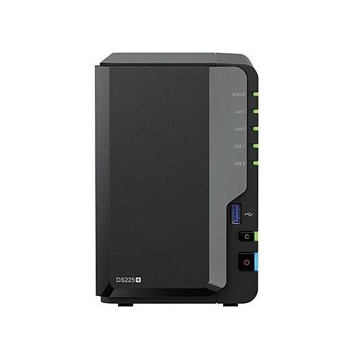 SYNOLOGY DS225 PLUS CELERON QC- 2GB RAM- 2-diskli Nas Server (Disksiz)