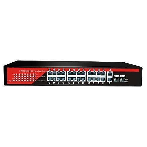 Ezcool Ez-24Psf-Sfp 24Port 24Fe+2Ge+2Sfp G�gab�t Poe Sw�tch 320W