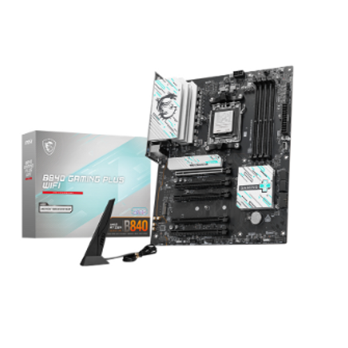 MSI MB B840 GAMING PLUS WIFI AM5 DDR5 8000MHZ(OC) HDMI 2x M.2 USB 10Gbs 2.5G LAN WI-FI 7 ATX