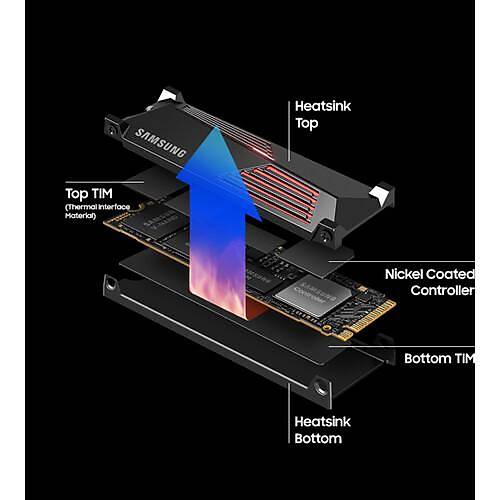 Samsung 2Tb 990 Pro Pce 4.0 X4 Mz-V9P2T0Cw M.2 Internal Ssd With Heatsink Ssd Disk