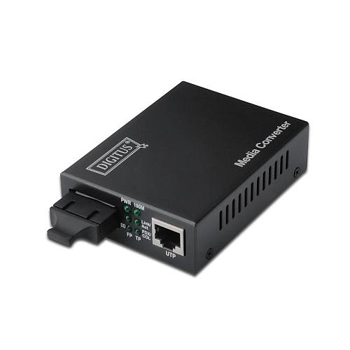 D�g�tus Dn-82020-1 Media-Rate Converter, 10-100Tx - 100Fx (Multimode 2 Km, Sc)
